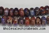 CDI371 15.5 inches 6*10mm rondelle dyed imperial jasper beads