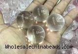 CDN01 25mm round white crystal decorations wholesale