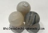 CDN1096 30mm round agate decorations wholesale