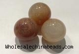 CDN1097 30mm round fire agate decorations wholesale