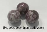 CDN1100 30mm round lilac jasper decorations wholesale