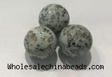 CDN1101 30mm round kiwi jasper decorations wholesale