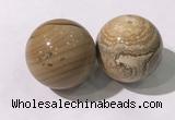 CDN1298 40mm round picture jasper decorations wholesale