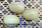 CDN313 30*40mm egg-shaped yellow jade decorations wholesale