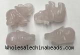 CDN380 20*40*30mm elephant rose quartz decorations wholesale