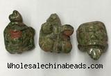 CDN442 28*45*22mm turtle unakite decorations wholesale