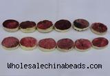 CDQ504 20*30mm - 22*30mm oval druzy quartz beads wholesale