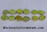 CDQ510 20*30mm - 22*30mm teardrop druzy quartz beads wholesale