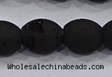 CDQ629 8 inches 10*12mm rice druzy quartz beads wholesale
