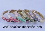 CEB37 5pcs 12mm width gold plated alloy with enamel rhinestone & bangles