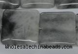 CEE209 15.5 inches 25*25mm square eagle eye jasper beads