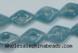 CEQ143 15.5 inches 12*16mm diamond blue sponge quartz beads