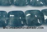 CEQ166 15.5 inches 20*20mm square blue sponge quartz beads