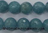 CEQ17 15.5 inches 14mm faceted round blue sponge quartz beads