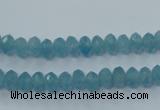 CEQ32 15.5 inches 4*6mm faceted rondelle blue sponge quartz beads