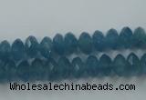 CEQ33 15.5 inches 5*8mm faceted rondelle blue sponge quartz beads
