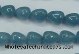 CEQ44 15.5 inches 9*11mm teardrop blue sponge quartz beads