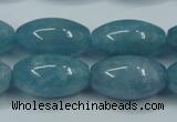 CEQ66 15.5 inches 13*23mm rice blue sponge quartz beads