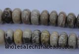 CFA203 15.5 inches 6*12mm rondelle chrysanthemum agate beads