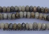 CFA208 15.5 inches 4*6mm faceted rondelle chrysanthemum agate beads