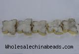 CFG1190 7.5 inches 40*45mm - 45*55mm butterfly druzy agate beads