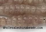 CFG1542 15.5 inches 10*30mm carved rice strawberry quartz beads