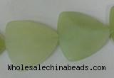CFG530 15.5 inches 25*25mm carved triangle New jade beads