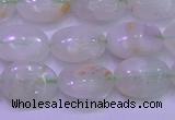 CFL1217 15.5 inches 10*14mm oval green fluorite gemstone beads