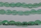CFL122 15.5 inches 6*8mm faceted oval green fluorite beads