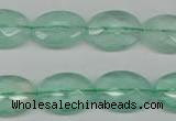 CFL126 15.5 inches 13*18mm faceted oval green fluorite beads