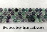 CFL1463 15.5 inches 10mm round A grade fluorite gemstone beads