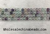 CFL1471 15.5 inches 6mm round AA grade fluorite gemstone beads