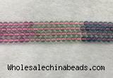 CFL1489 15.5 inches 6mm round rainbow fluorite gemstone beads