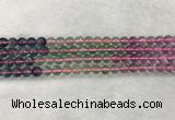 CFL1490 15.5 inches 8mm round rainbow fluorite gemstone beads