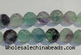 CFL252 15.5 inches 8mm faceted round natural fluorite beads