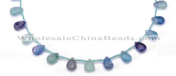 CFL34 5*8mm teardrop B grade natural fluorite beads Wholesale