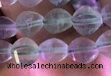 CFL416 15.5 inches 6mm faceted nuggets fluorite gemstone beads