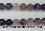 CFL500 15.5 inches 8mm faceted round fluorite beads wholesale