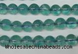 CFL662 15.5 inches 8mm round AB grade blue fluorite beads wholesale
