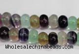 CFL761 15.5 inches 5*8mm rondelle rainbow fluorite gemstone beads