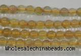 CFL800 15.5 inches 4mm round yellow fluorite gemstone beads
