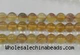 CFL801 15.5 inches 6mm round yellow fluorite gemstone beads