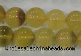 CFL805 15.5 inches 14mm round yellow fluorite gemstone beads