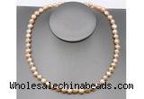 CFN24 8mm - 9mm baroque pink freshwater pearl necklace, 16 - 54 inches