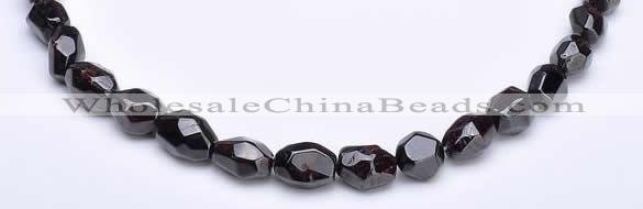 CGA06 10*13mm freeform natural garnet gemstone beads Wholesale