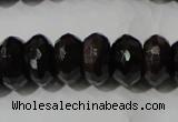 CGA460 15.5 inches 6*10mm faceted rondelle natural red garnet beads