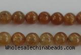 CGA501 15.5 inches 4mm round A grade yellow red garnet beads