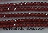 CGA515 15.5 inches 2*2.5mm faceted rondelle red garnet beads