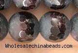 CGA692 15.5 inches 12mm faceted round red garnet beads