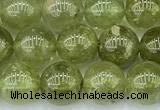 CGA851 15 inches 8mm round green garnet beads